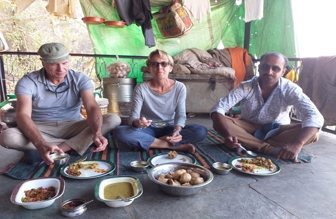 Our Guests eating food